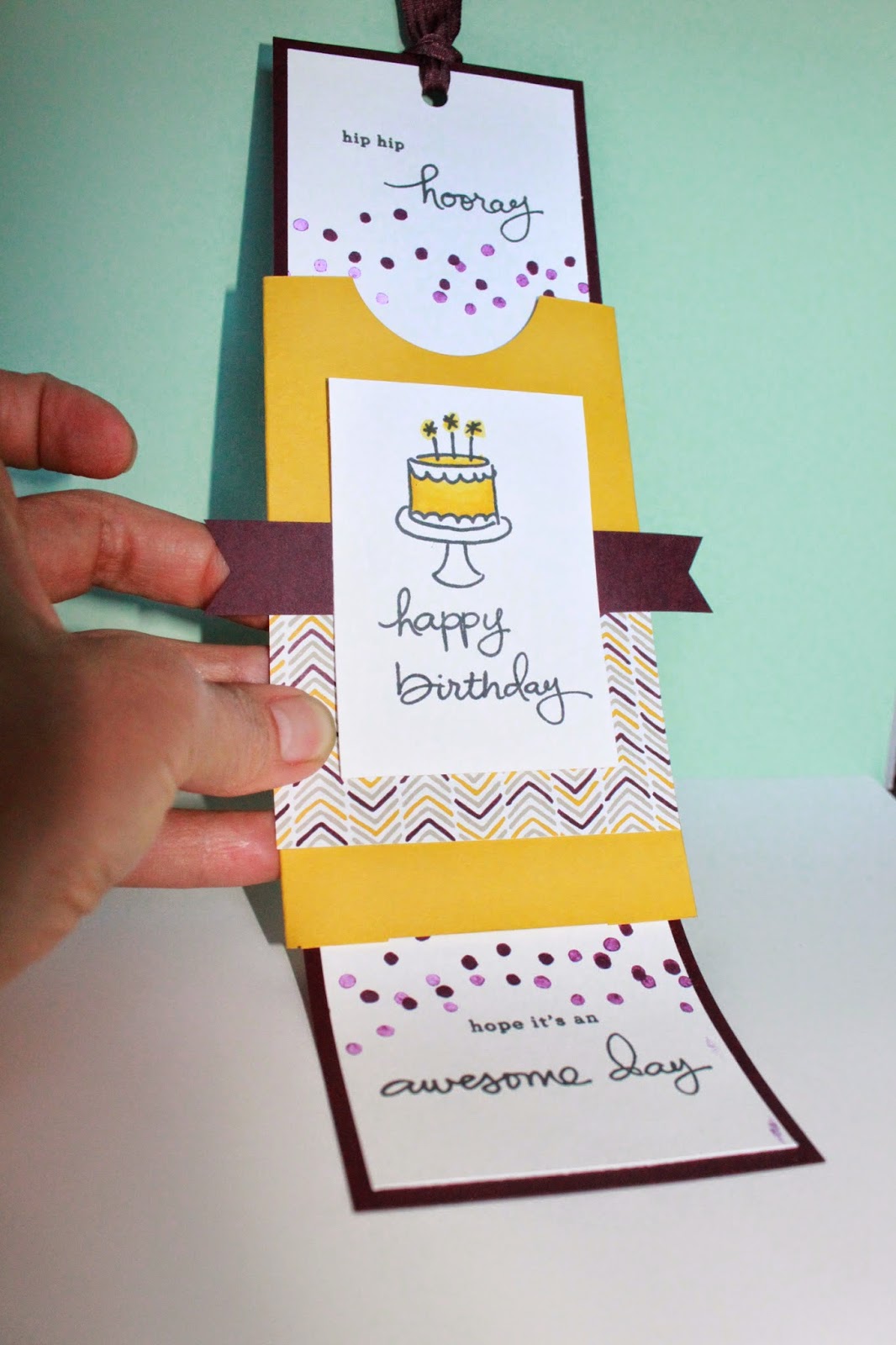 Just Julie B's Stampin' Space Awesome Double Slider Birthday Card for