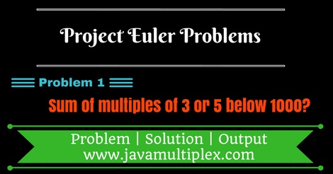 Project Euler Problem 1 Solution in Java