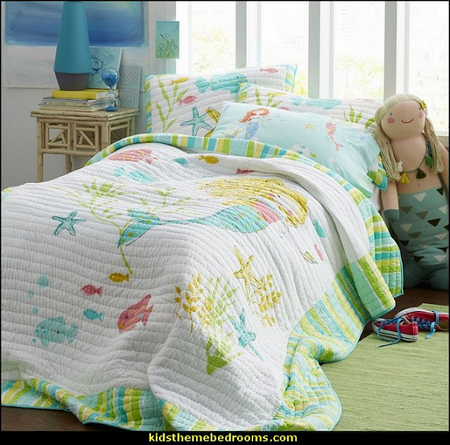 Mermaid Tale Quilt mermaid bedding - Disney's little mermaid - clamshell bed - mermaid murals - mermaid wall decal stickers - underwater bedroom ideas - under the sea theme bedrooms - mermaid theme bedrooms - sea life bedrooms - Little mermaid princess Ariel - Sponge Bob theme bedrooms - mermaid bedding - Disney's little mermaid - clamshell bed - mermaid murals - mermaid wall decal stickers - mermaid bedding - Disney's little mermaid - clamshell bed - mermaid murals - mermaid wall decal stickers -