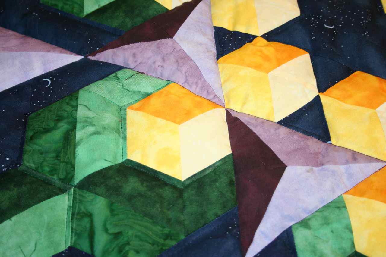 Dragon's Heart Quilting & Crafts Space Crystal Quilt Finished!