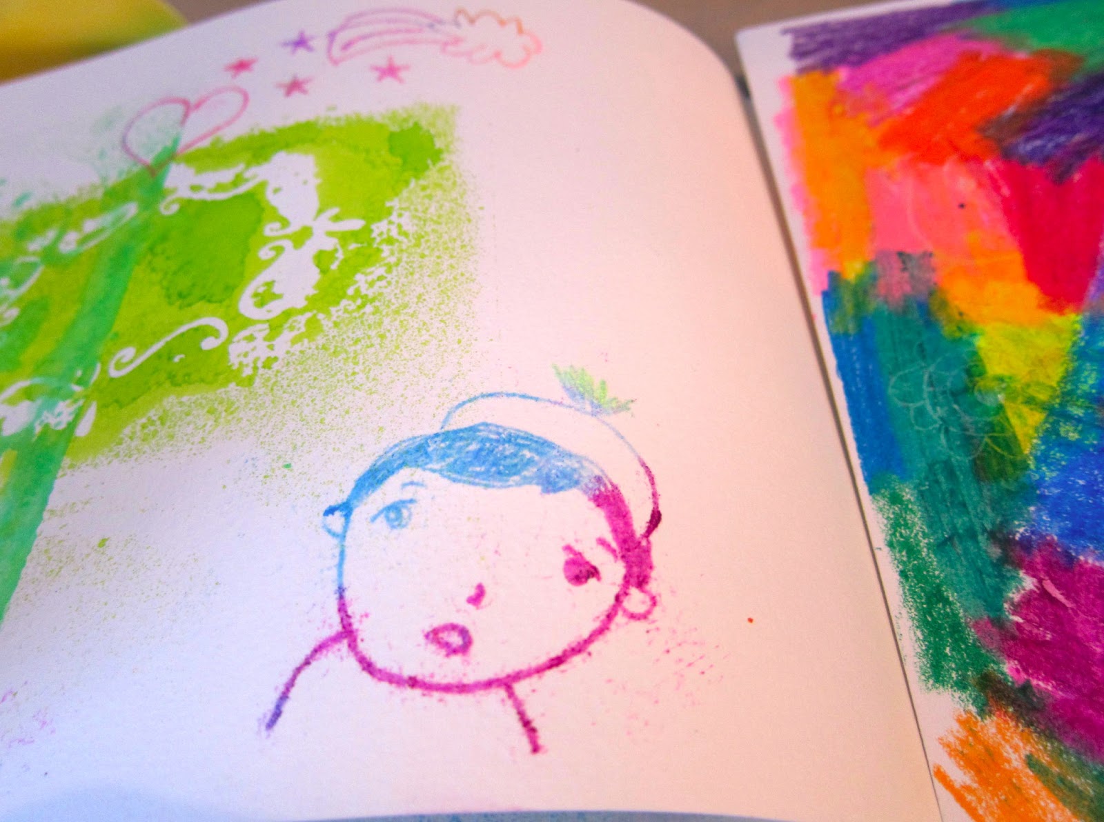 Crayon Transfer Technique at Artists in Blogland Marcia Beckett