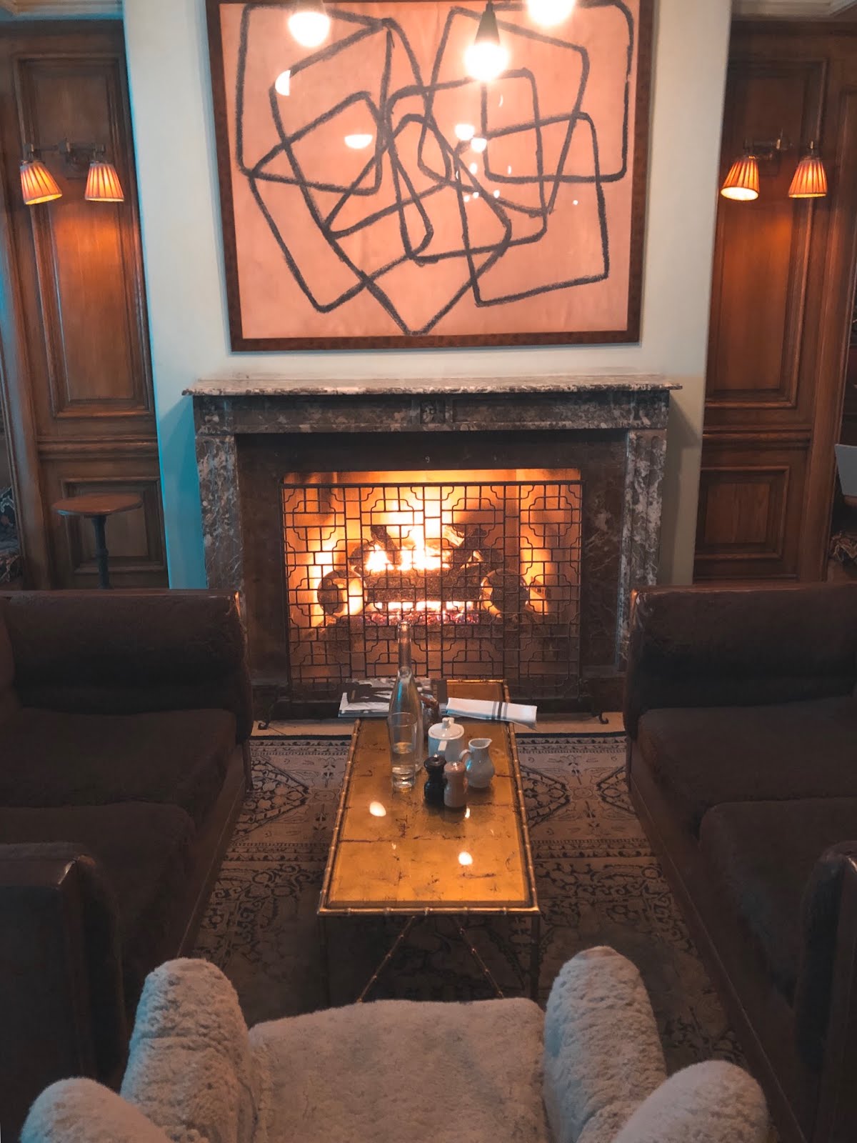 cozy fireplace coffee bar in NYC & the BEST book you've heard of in a WHILE