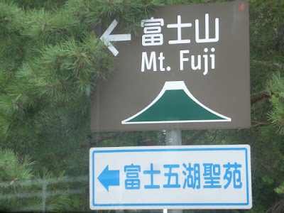 Indicación al Monte Fuji