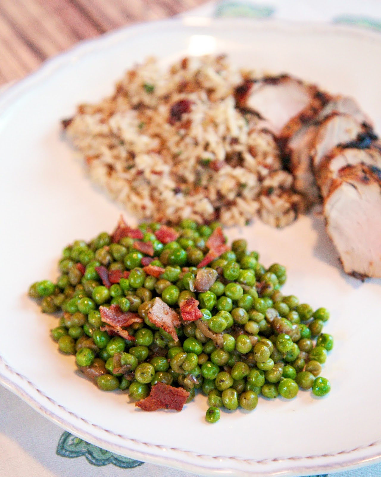 Green Peas with Crispy Bacon Plain Chicken®