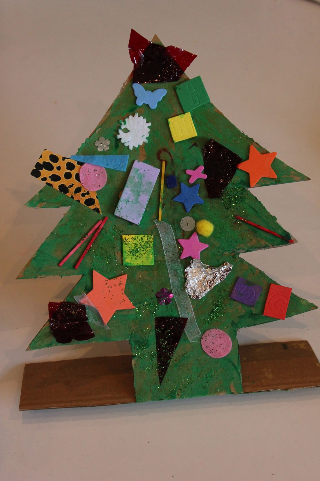 Recycled Materials Christmas Tree - The Imagination Tree