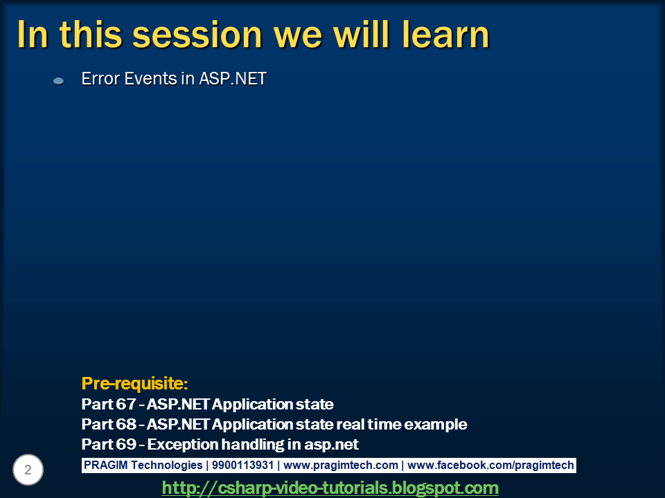Sql server, and c video tutorial Part 70 Error Events in