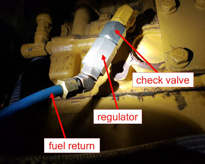 fuel regulator pressure c7 caterpillar diesel