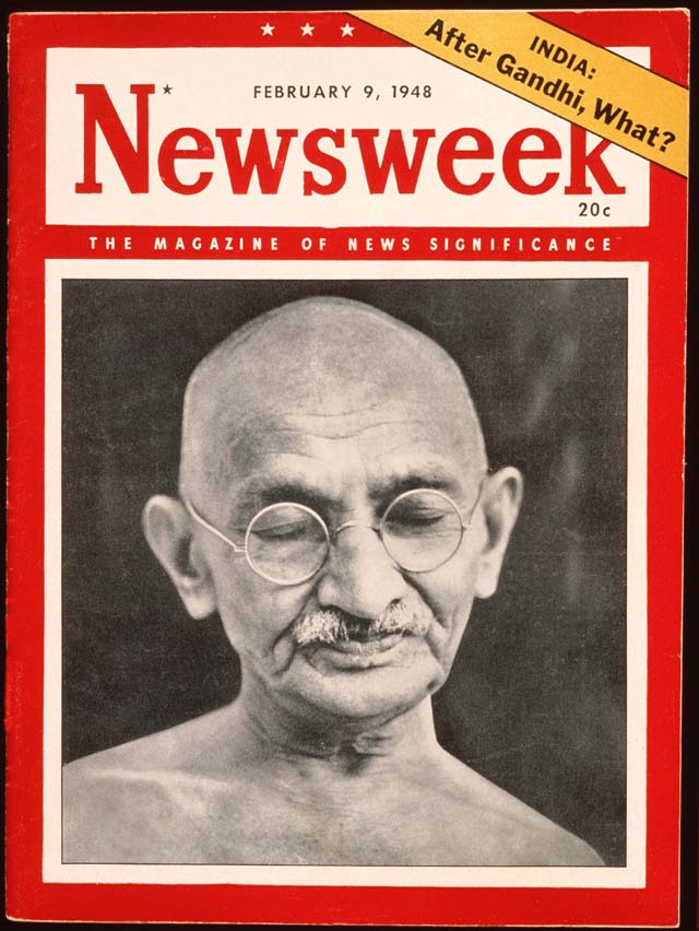 Mahatma Gandhi On The Cover Of Newsweek Magazine 1948