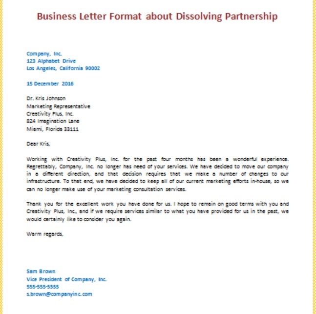 Contoh Surat Bisnis American Style Contoh Surat Terbaru 2020