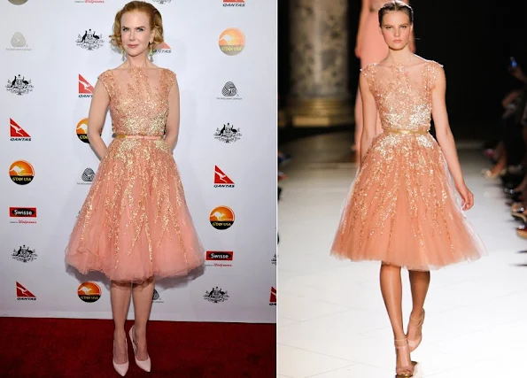 The Australian actress Nicole Kidman wore Elie Saab Fall 2012 Couture dress for the 2013 G’Day USA Los Angeles Black Tie Gala