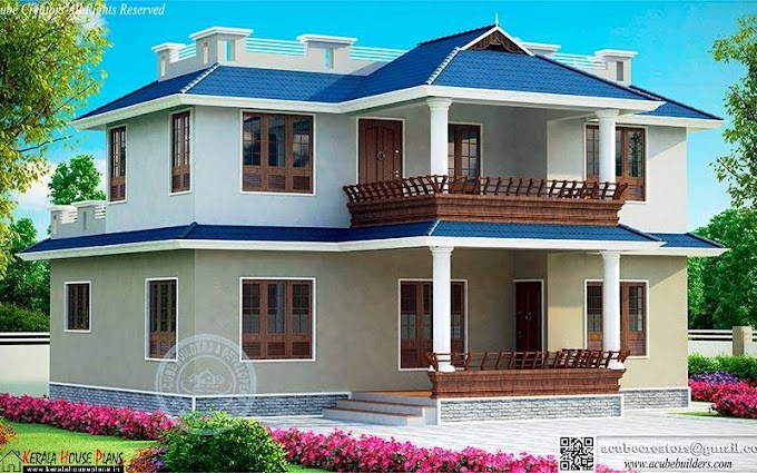 Traditional kerala house design under 1800 sqft