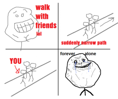 Suddenly Narrow Path - Forever Alone Comic