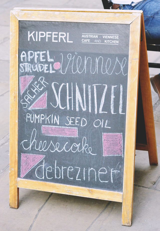 Kipferl menu