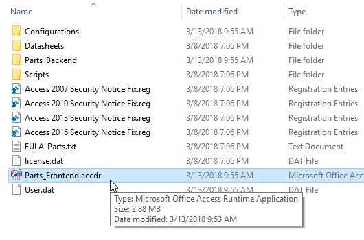 Parts Access Runtime Microsoft Downloads
