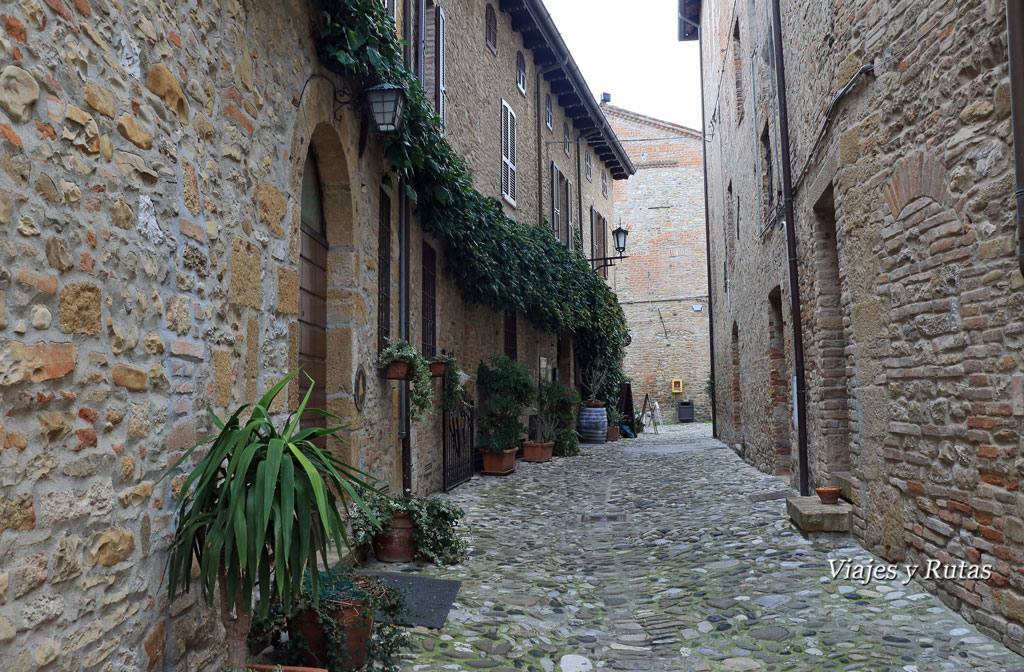 Calles de Castell'Arquato, Piacenza, Italia