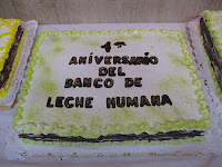 Torta aniversario del Banco de Leche