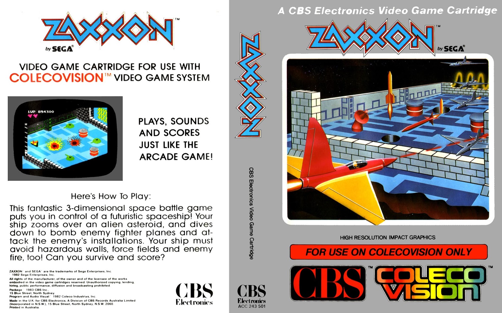 Abandonteca ZAXXON (CBS COLECOVISION)