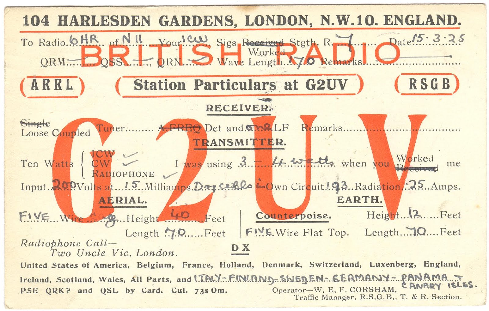 The G4UZN QSL Collection