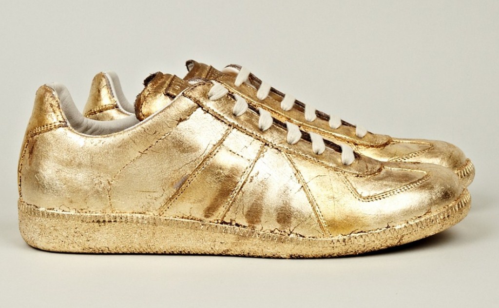 Gold Rush: Margiela Mens gold Foil Sneakers - NEWS ONLINE