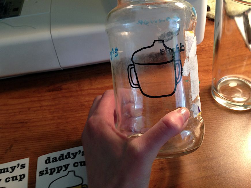 The Pursuit of Happiness DIY Painted Beer Glasses (Mommy's Sippy Cup!)