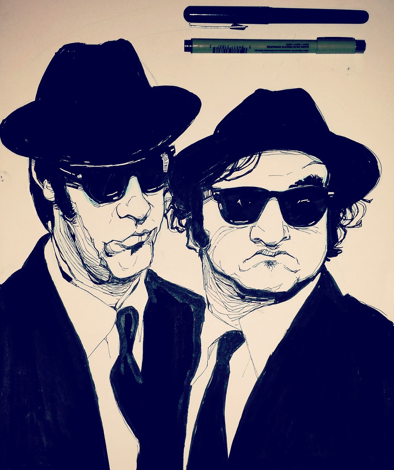 Jake and Elwood Blues Brothers Illustration