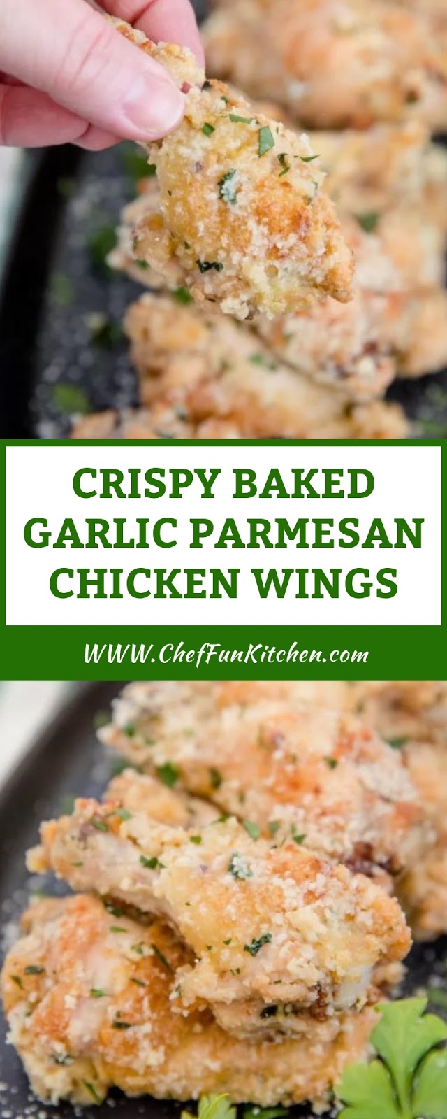 CRISPY BAKED GARLIC PARMESAN CHICKEN WINGS CRISPY BAKED GARLIC PARMESAN CHICKEN WINGS