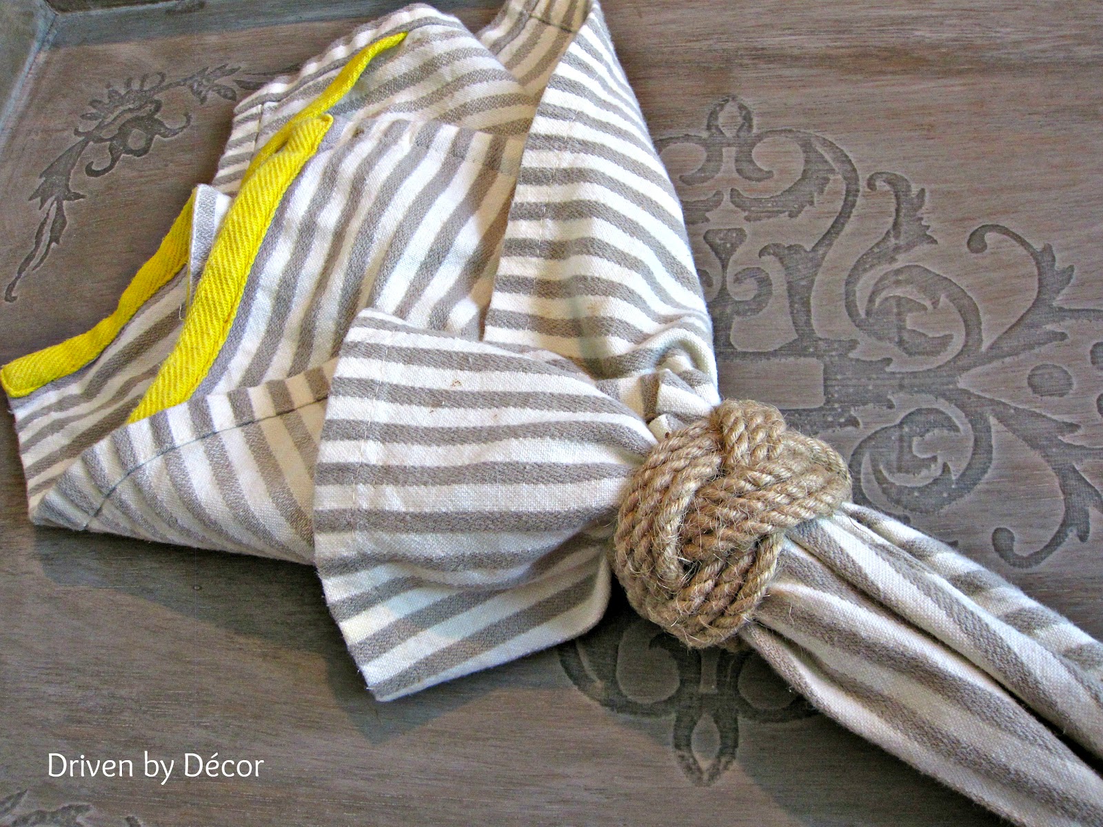 Dollar Bin Napkin Rings! restoration hardware cloth napkins