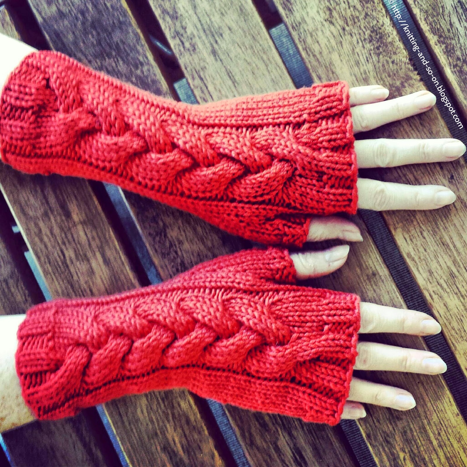 Knitting and so on Helga Cabled Mitts
