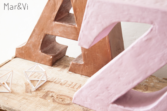 letras decorativas de cartón paso a paso