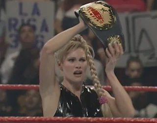 WWE / WWF Royal Rumble 1999 - Sable retained the women's championship in a strap match against Luna Vachon