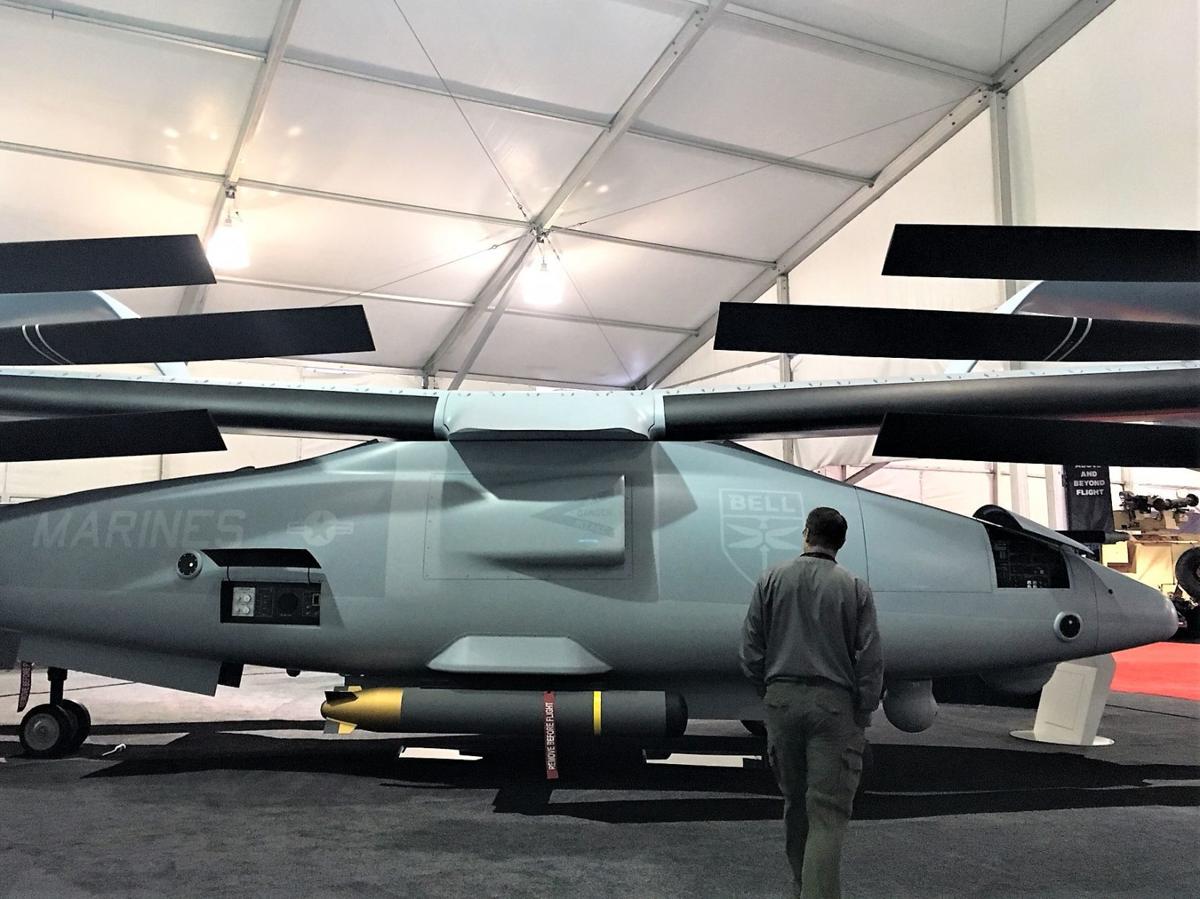 компанія Bell представила повнорозмірний макет перспективного ударного безпілотного конвертоплана V-247 Vigilant