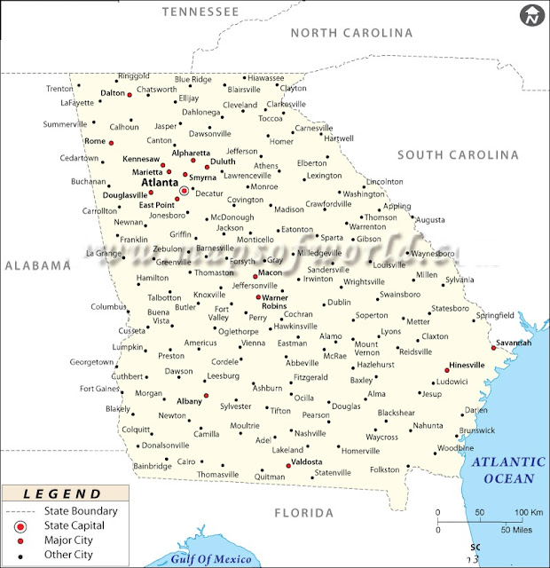 City map Atlanta Georgia