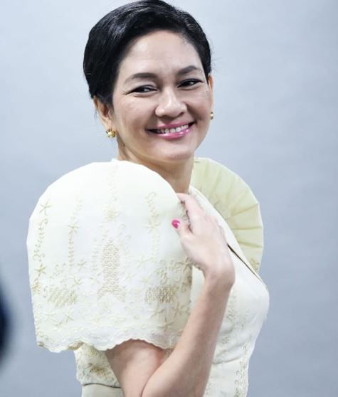Senator Risa Hontiveros is wearing Piña Jusi dress SONA 2018