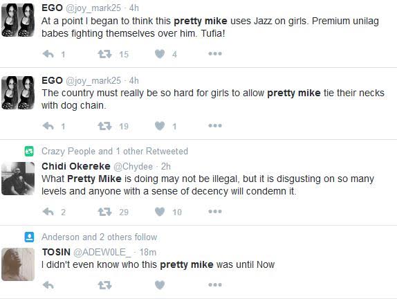 1 Nigerians condemn Pretty Mike for using Dog Chains on girls