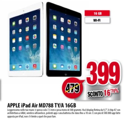ipad air miglior prezzo
