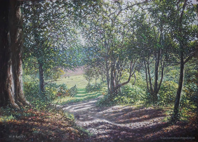 oil painting countryside Hampshire Martin Davey artist