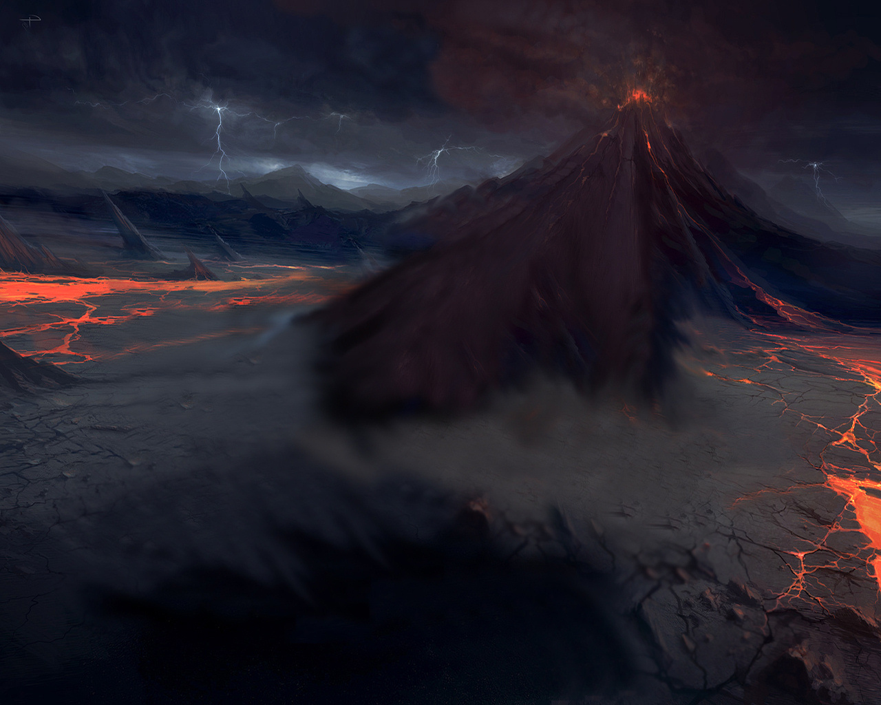 Тревога вулкан. Вулкан арт. Вулкан арты. Извержение вулкана арт. Лава вулкана фэнтези.