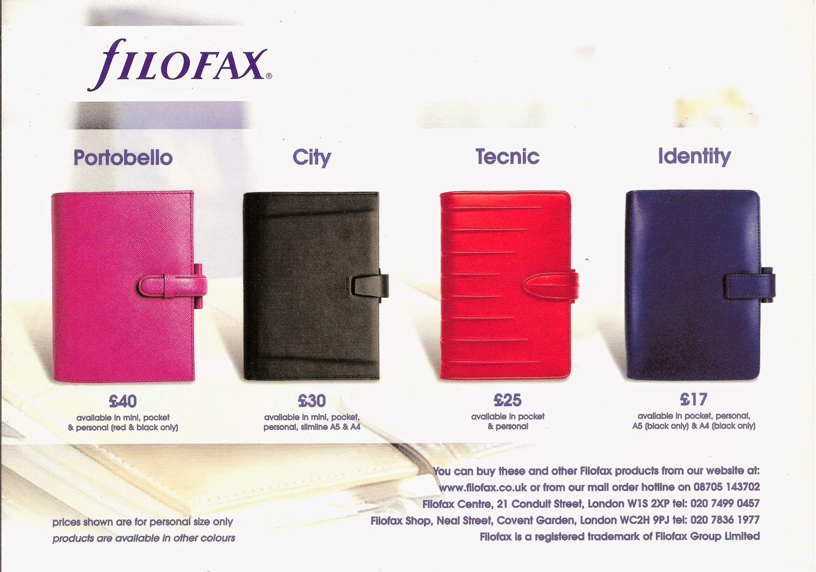 Philofaxy: Filofax Catalogue - 2002