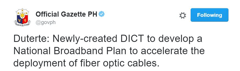 DICT to develop National Broadband Plan