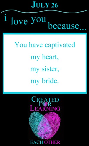 Reasons we love each other...a gift for each day...a journey of affirming thoughts for the ones we love...365 days of loving each other by Created for Learning