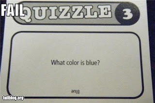 quiz question what colour is blue?