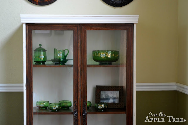 Thrift Store Hutch Makeover by Over The Apple Tree