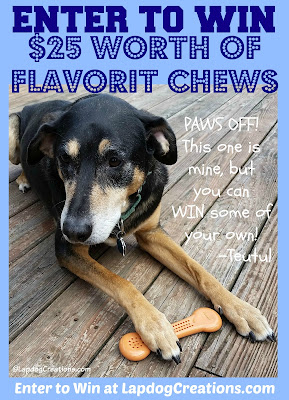 Teutul says this Flavorit chew is his, but YOU can enter for a chance to WIN some #Flavorit chews of your own from #LapdogCreations ©LapdogCreations