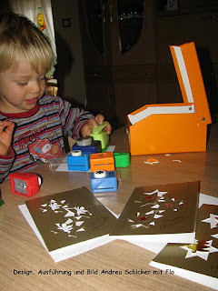 Weihnachtskarten basteln mit Kids
