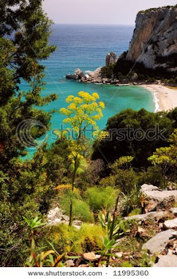 Pantai Cala Gonone, Sardinia, Italia