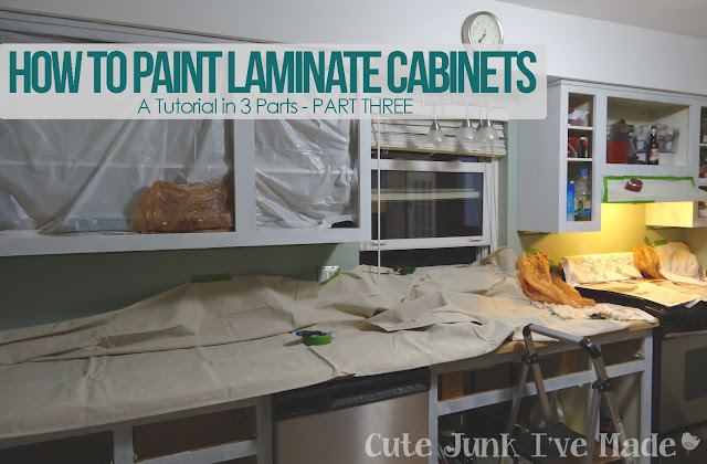 How to Paint Laminate Cabinets - Part Three:  Finishing Touches