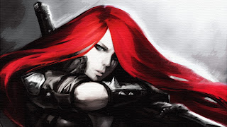 worrier-girl-with-creative-graphics-and-red-hair-hd-wallpapers