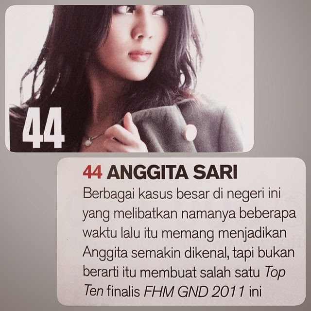 DHEMODELS: ANGGITA SARI FOTO FHM INDONESIA 2014