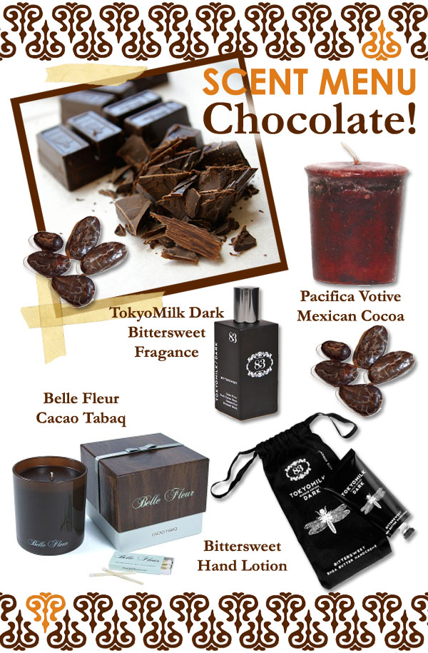 shop cathedral Scent Menu Chocolate!
