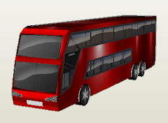 Autobús rojo metalizado